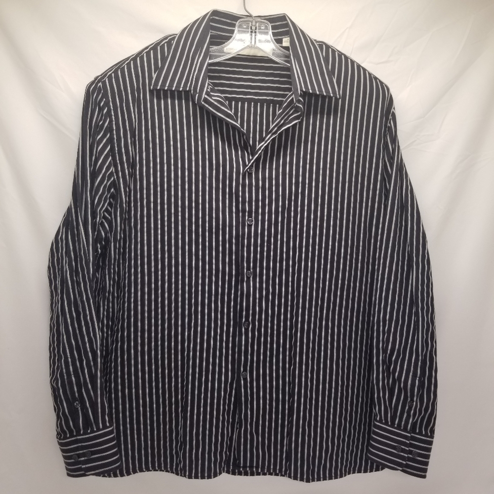 Perry Ellis Groomed Mens Size XXL Dress Shirt Long Sleeve Button Down